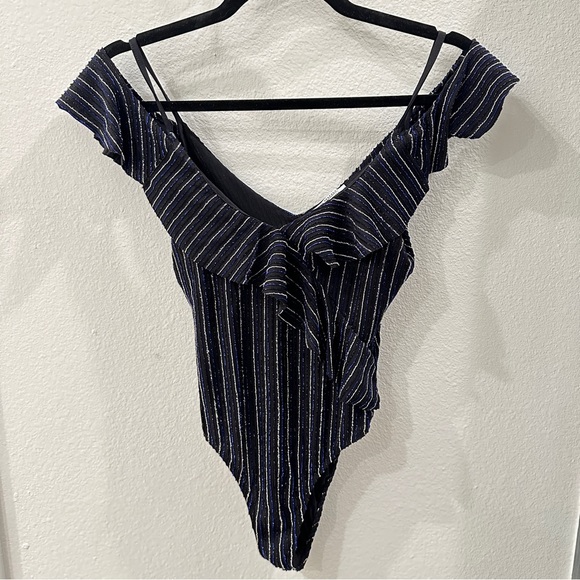 🪩ZARA Vintage Glitter Bodysuit - Picture 1 of 5